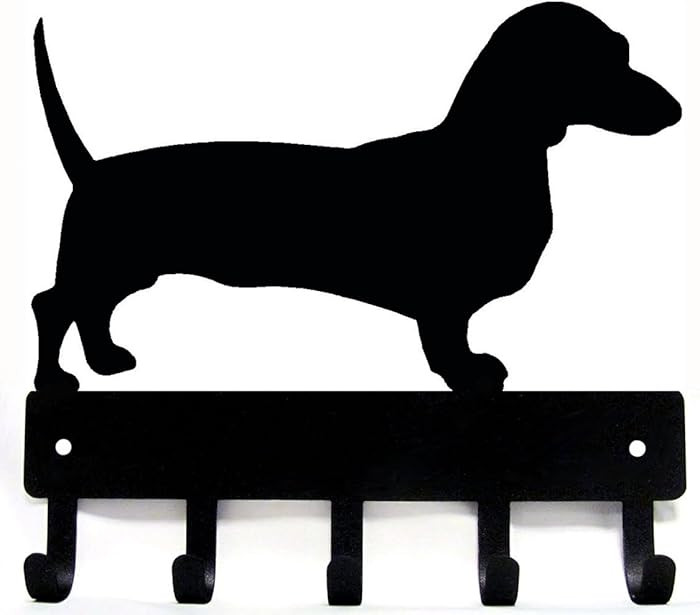 Dachshund Key Holder for Wall - Small 6x5 inch with 5 Hooks - Made in USA | Amazon (US)
