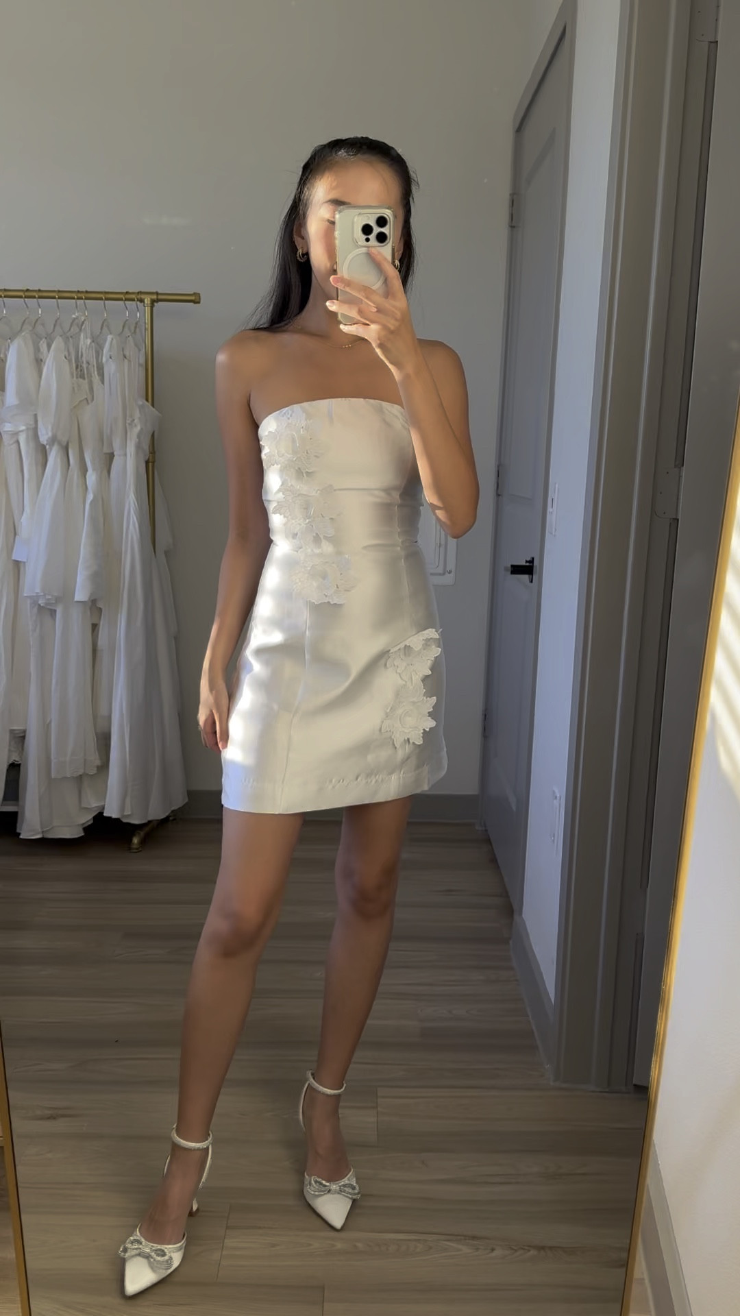 White dresses (XS), bridal dress, little white dress, engagement photos outfit, bridal shower dress, bachelorette party dress, mini dress, bride to be dress 

#LTKFindsUnder50 #LTKSaleAlert #LTKWedding