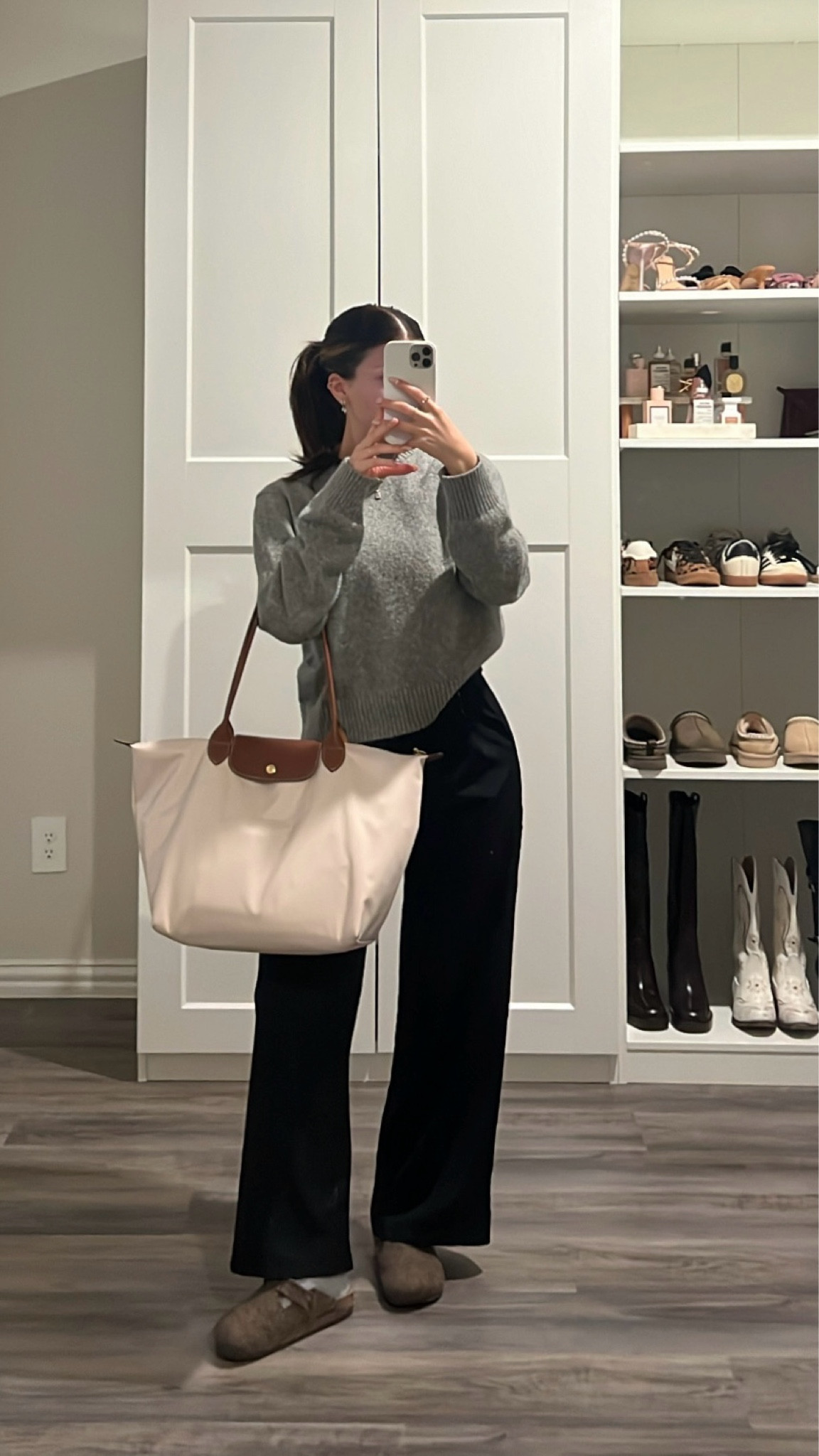 Cozy rainy day office outfit 🤍🌧️

#LTKWorkwear