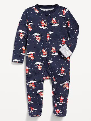 2-Way-Zip Printed Sleep &amp;amp; Play Footed One-Piece for Baby | Old Navy (US)
