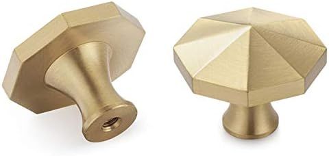 Brushed Brass Cabinet Knobs, Gold Dresser Drawer Knobs, Pull Handle Knobs for Kitchen Bathroom Wa... | Amazon (CA)