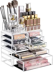 DreamGenius Makeup Organizer 3 Pieces Acrylic Cosmetic Storage Drawers Organizer for Vanity and B... | Amazon (US)