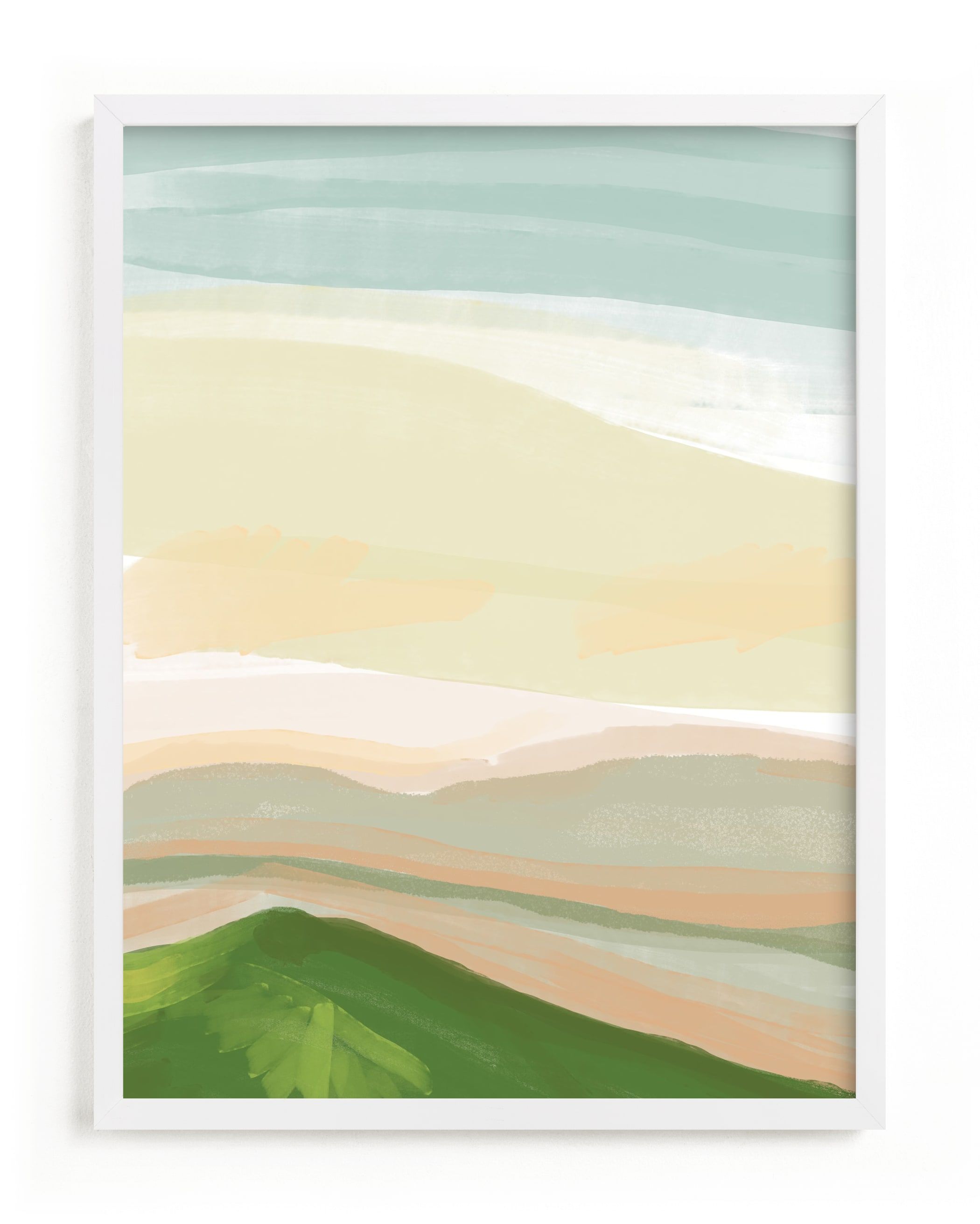 "Hills from Home" - Painting Limited Edition Art Print by Inkblot Design. | Minted