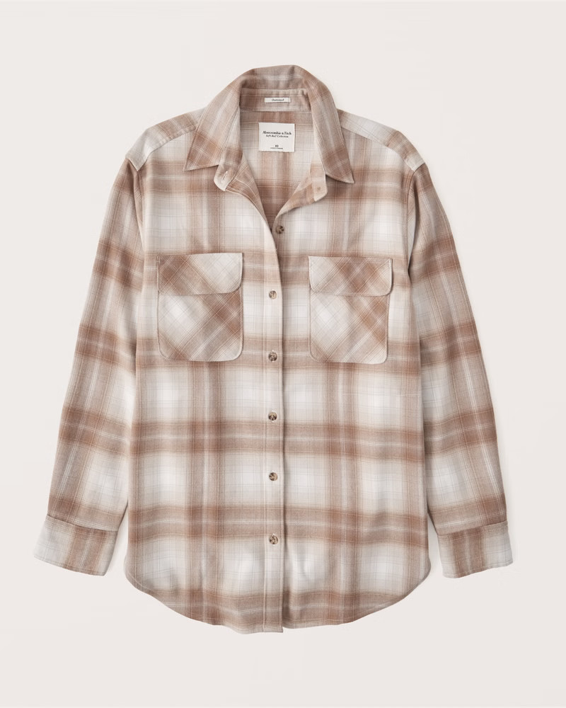 Oversized Flannel Shirt Jacket | Abercrombie & Fitch (US)