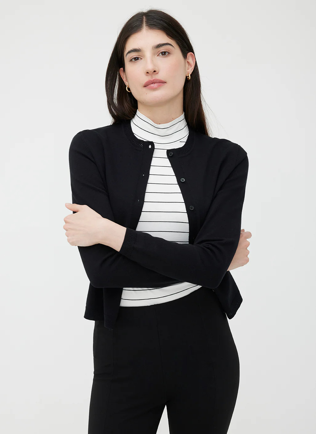 Nolita Cropped Fitted Cardigan | Kit and Ace 