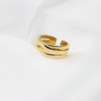 18K Gold Plated Wide Open Twisted Ring - Adjustable Spiral Band, Modern Statement Jewelry, Gift For Her | Etsy (US)