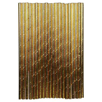 20ct Gold Paper Straw - Spritz™ | Target