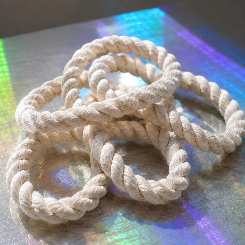 Nautical Natural Twisted Cotton Rope Strong Triple-Strand Rope | Etsy (Global)