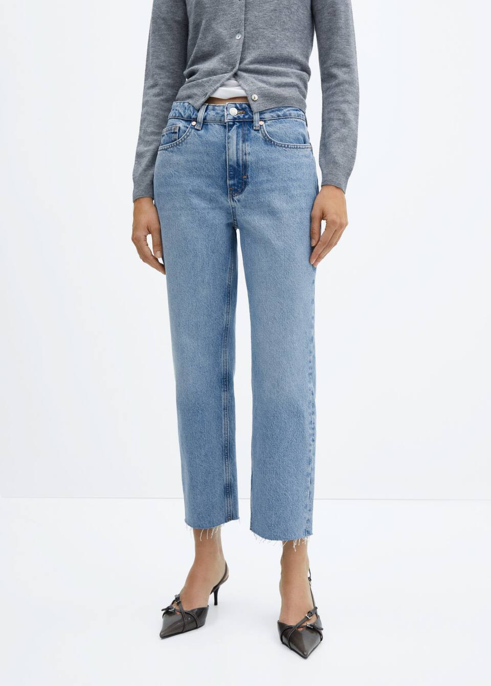 Jeans retos de cintura alta | Mango PT