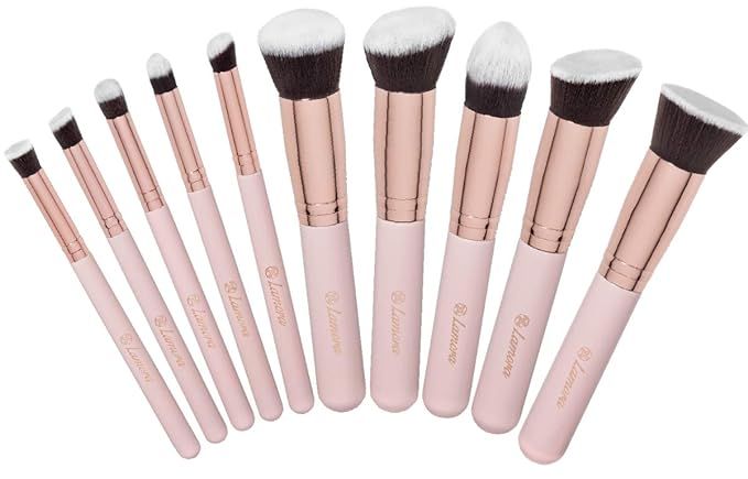 Kabuki Makeup Brush Set - Foundation Powder Blush Concealer Contour Brushes - Perfect For Liquid,... | Amazon (US)