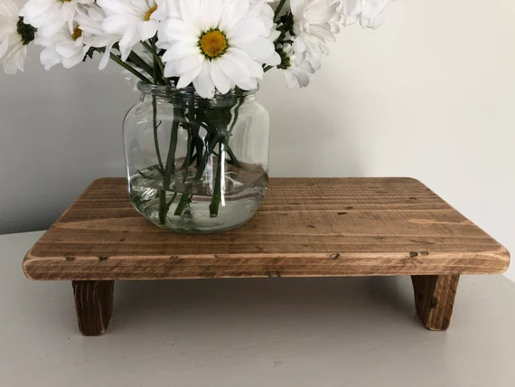 Rustic Wood Riser | Farmhouse Style Riser | Tabletop Riser | Plant Stand | Wood Stand | Etsy (US)