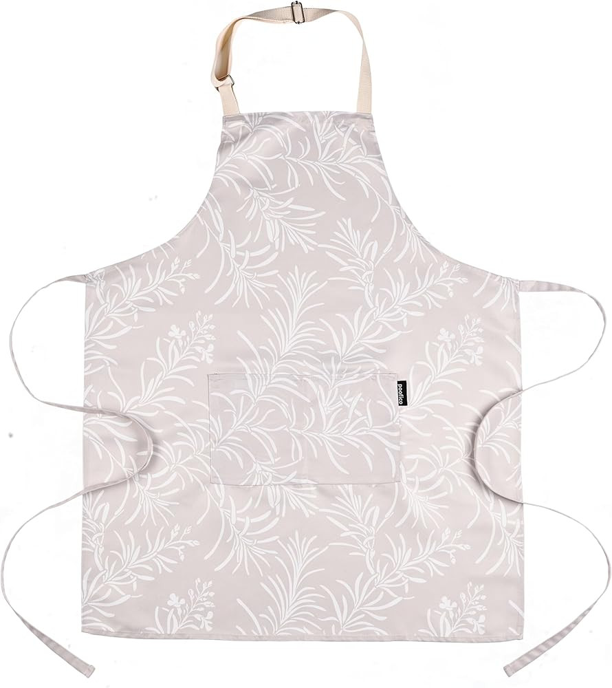 poofico Designer Oil/Waterproof Apron with Pockets, Stain Resistant, Adjustable Polycotton Kitche... | Amazon (US)