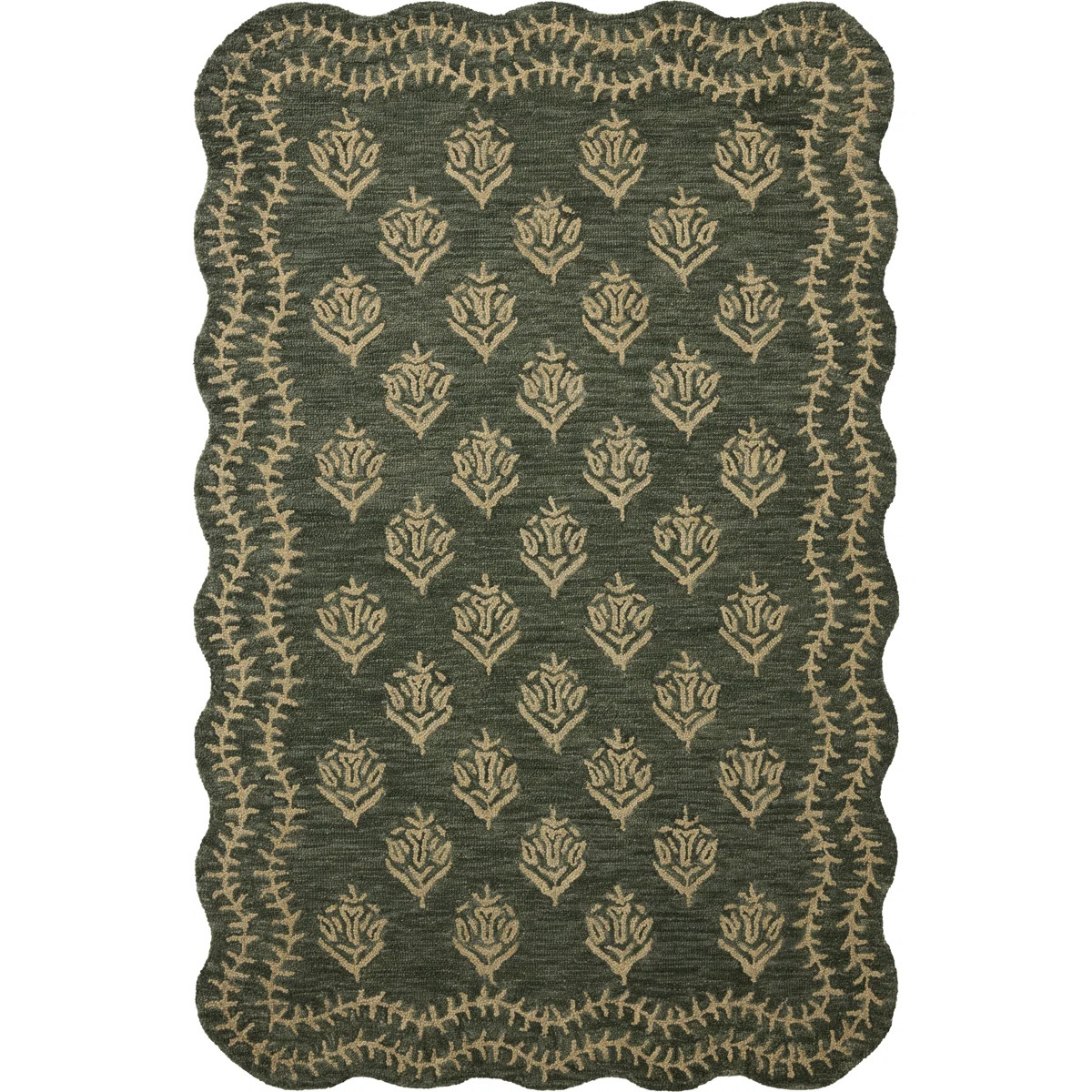 Rifle Paper Company x Loloi Lisette Forest / Oatmeal  Area Rug | Wayfair North America