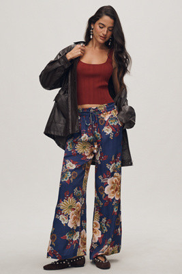 Farm Rio x Anthropologie Floral Wide Leg Pants | Anthropologie (US)