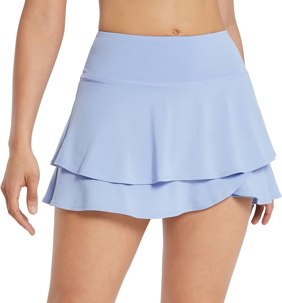 BALEAF Women's 14" Tennis Skirts Golf Skorts with Pockts Pleated Mini Skirt Athletic Workout Line... | Amazon (US)