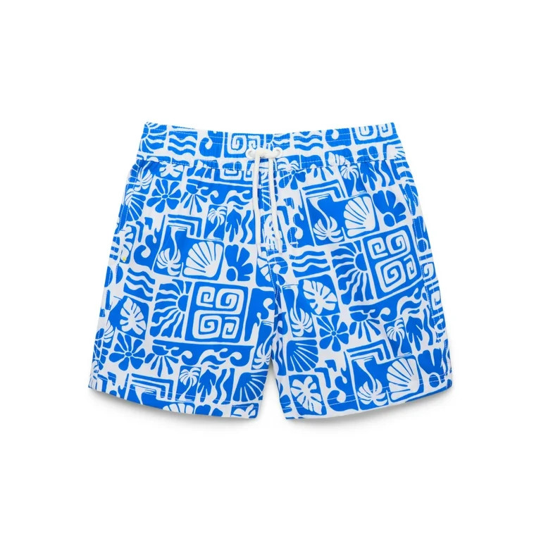 Wonder Nation Little & Big Boys Swim Trunks with UPF50+, Sizes 4-16 - Walmart.com | Walmart (US)