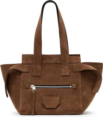 AllSaints Perez Suede Shoulder Bag | Nordstrom | Nordstrom