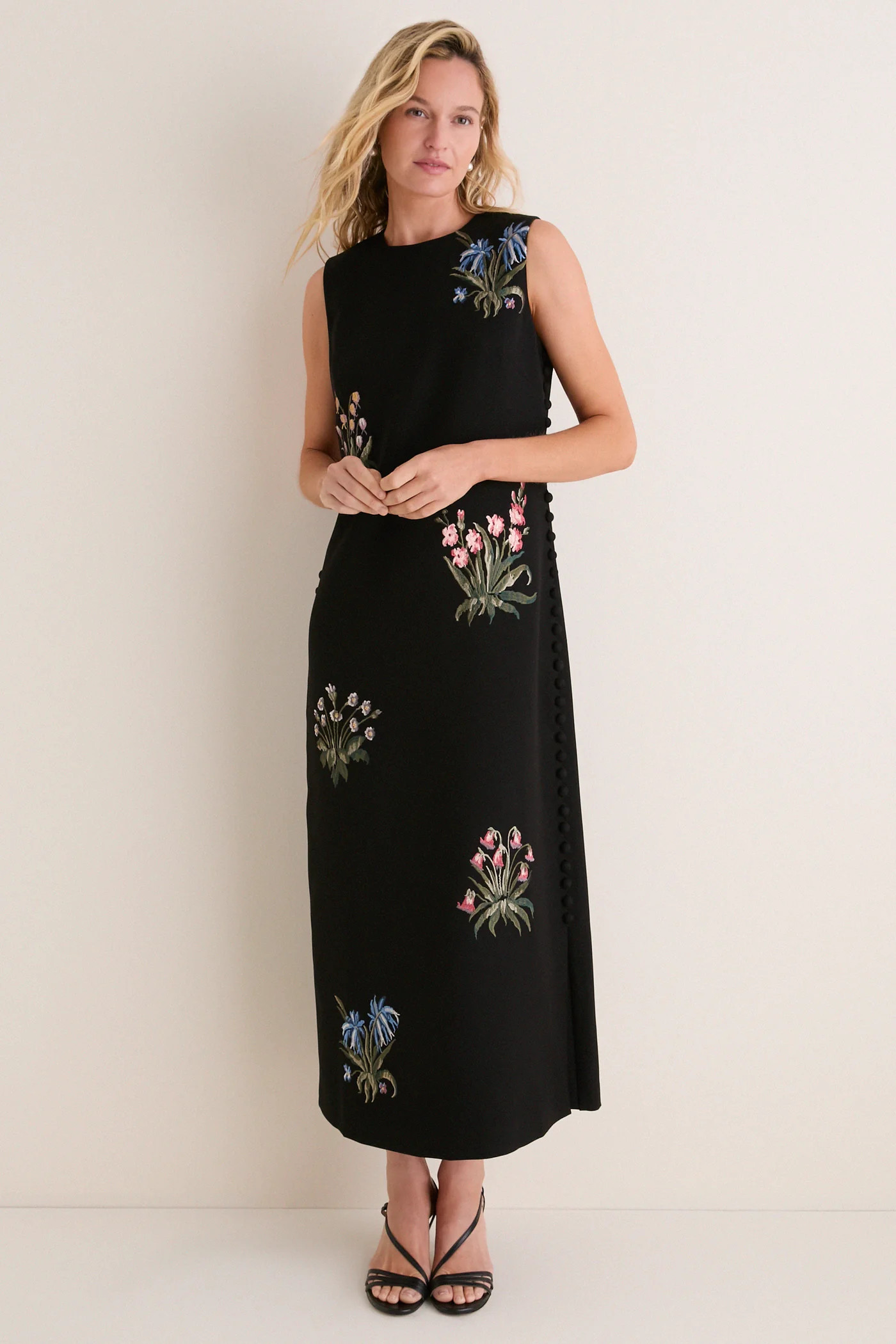 Wildflower Embroidered Crepe Camille Dress | Tuckernuck (US)