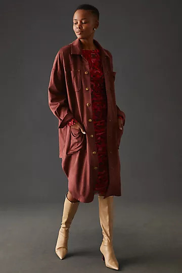Pilcro Faux Suede Duster | Anthropologie (US)