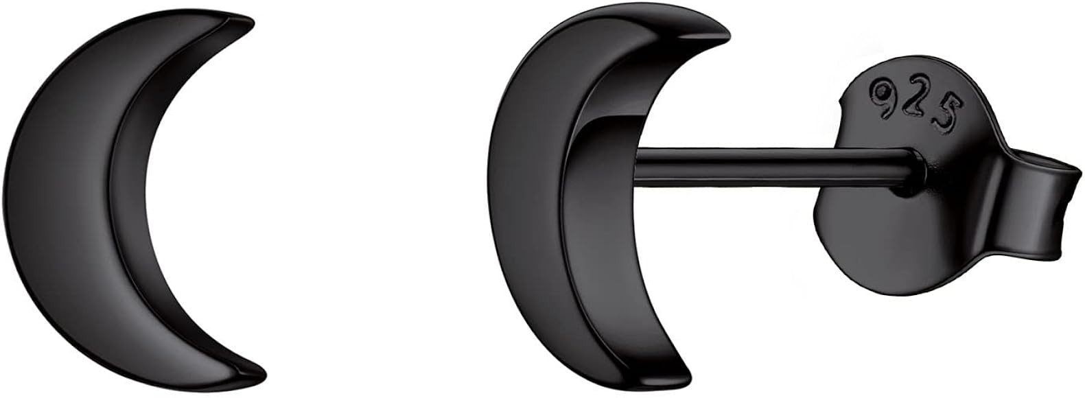 ChicSilver Hypoallergenic 925 Sterling Silver Stud Earrings, Dainty Simple Heart/Star/Moon/Lightn... | Amazon (US)