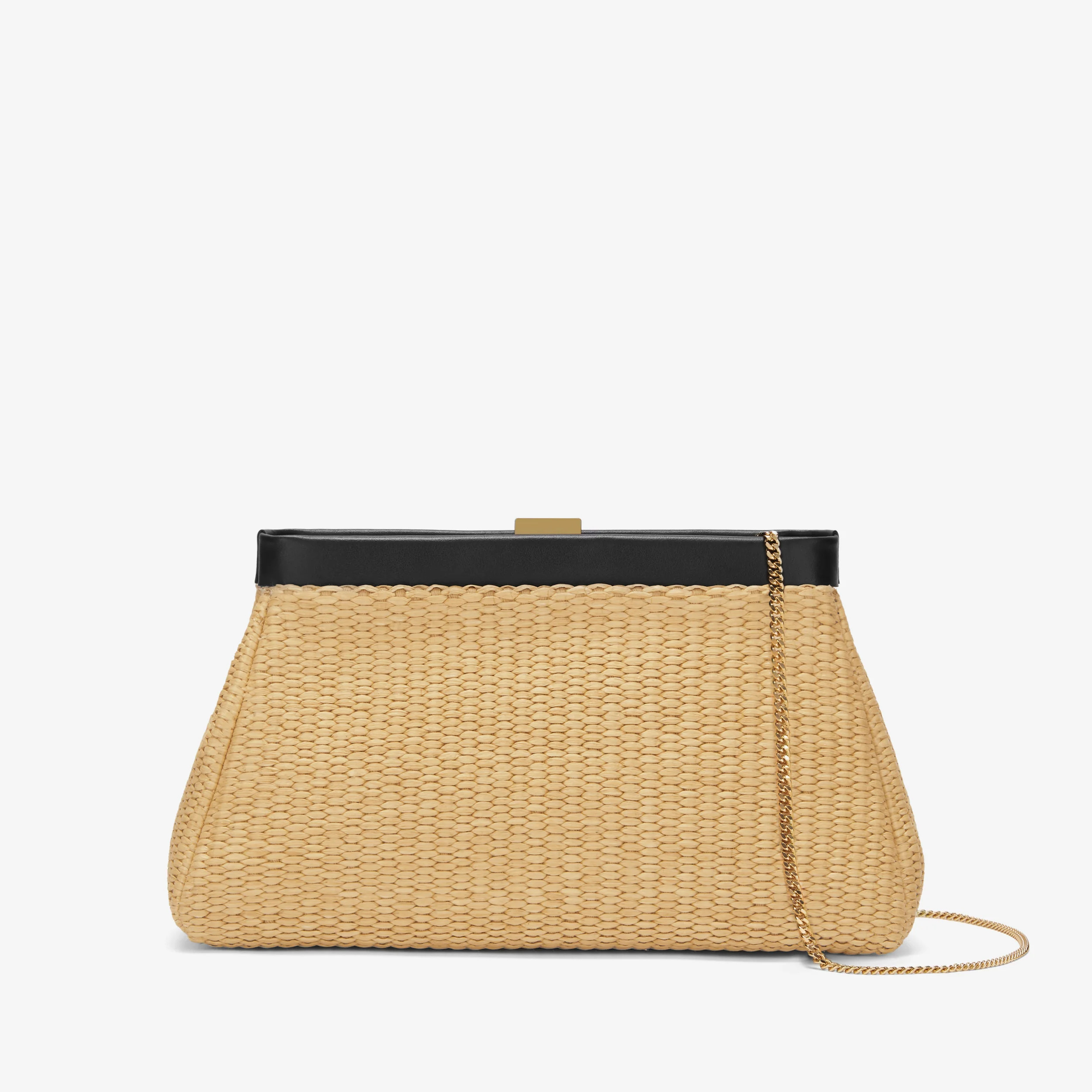 The Cannes | Warm Raffia & Black Smooth | DeMellier | DeMellier