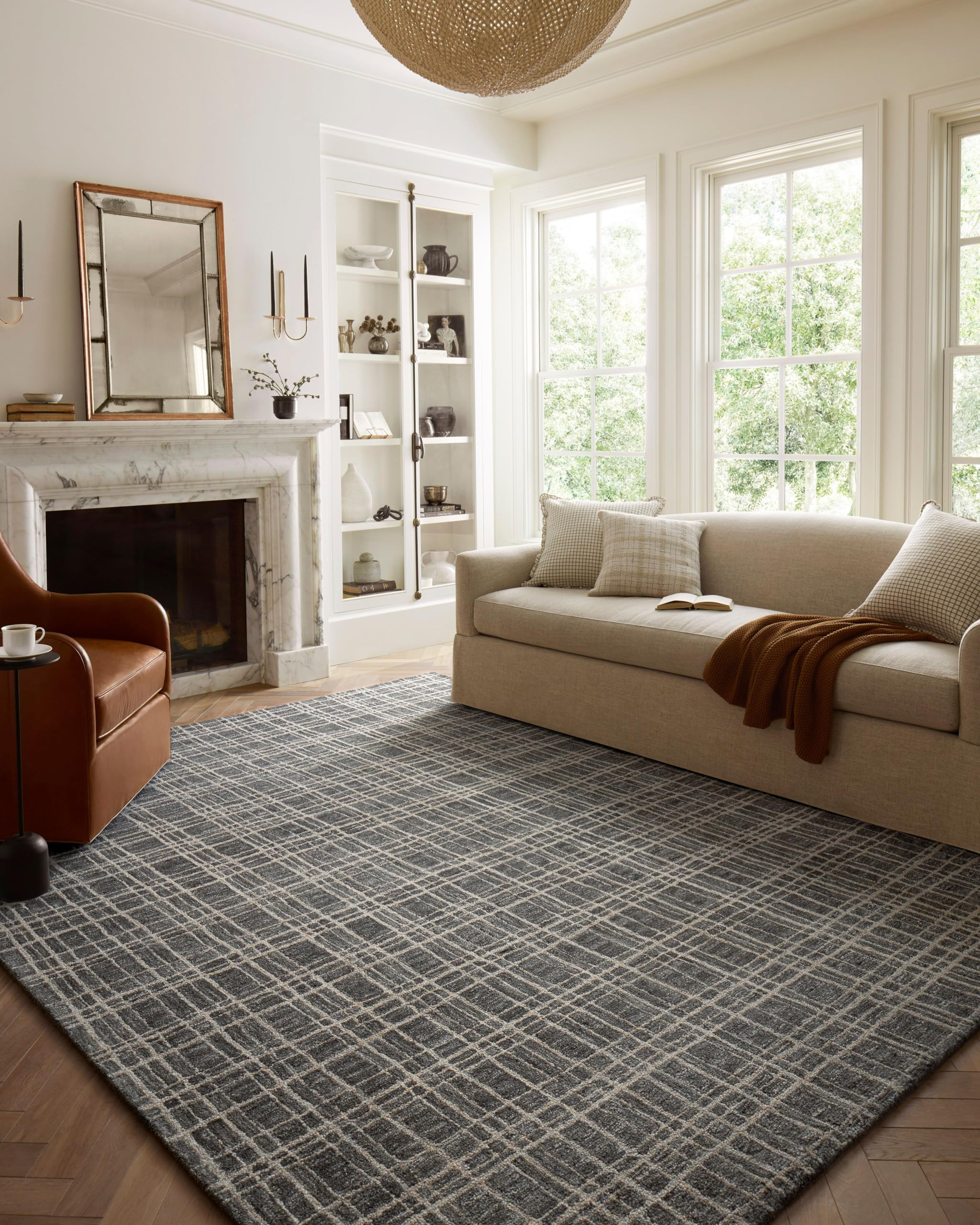 Loloi Chris Loves Julia Polly Collection POL-11 Graphite/Pebble 5'-0" x 7'-6" Area Rug | Amazon (US)