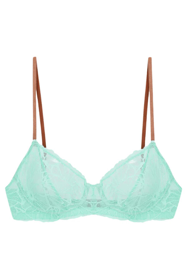 Sierra Graphic Lace Underwire Bra- Mint | Chérie Amour