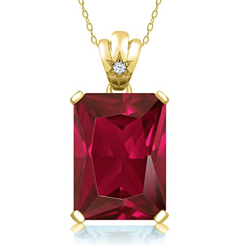 Gem Stone King 11-20 Cttw Gemstone Birthstone Pendant Necklace For Women | 18K Yellow Gold Plated... | Amazon (US)