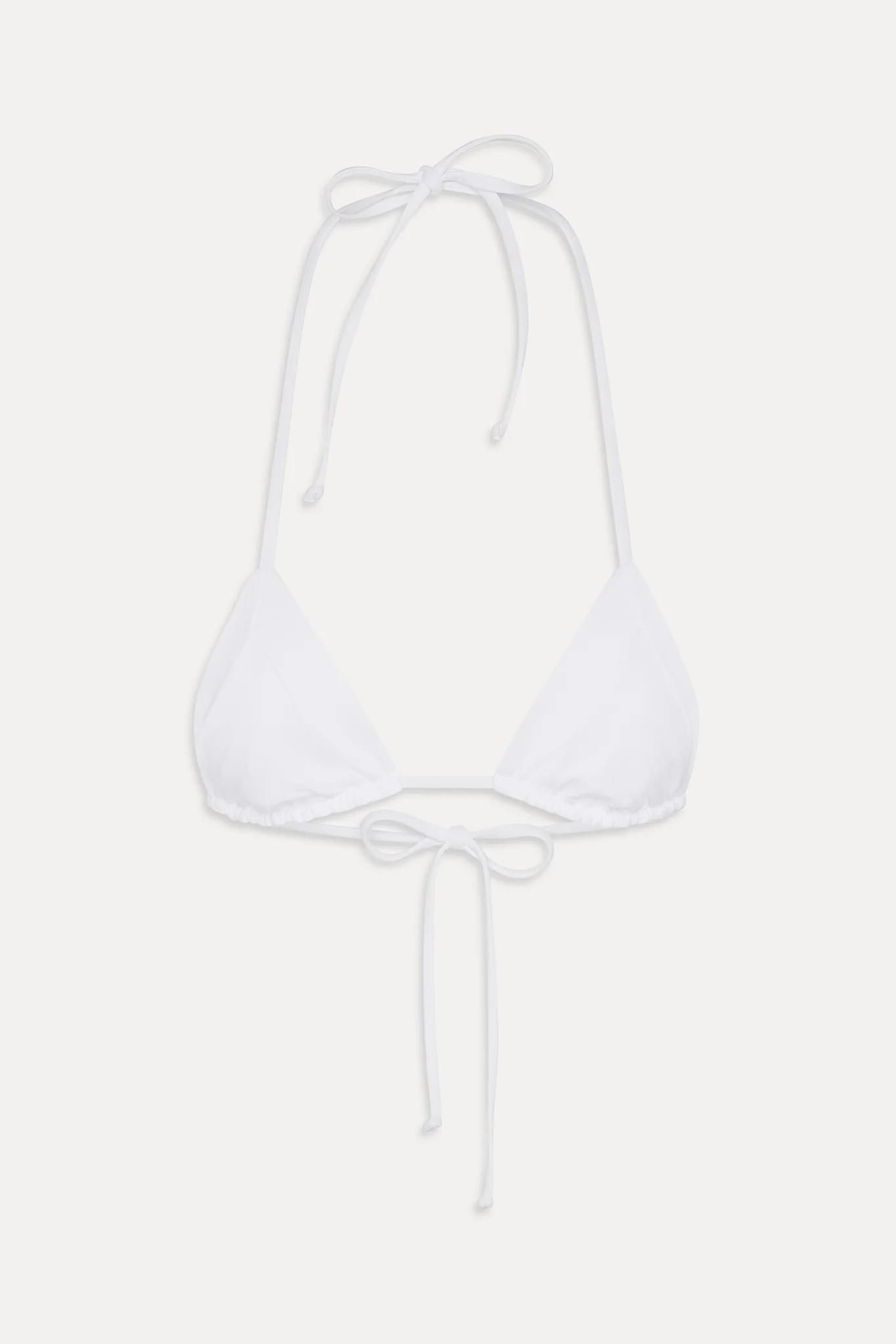 Sky Triangle Halter Bikini Top - Optic White | Shop.app