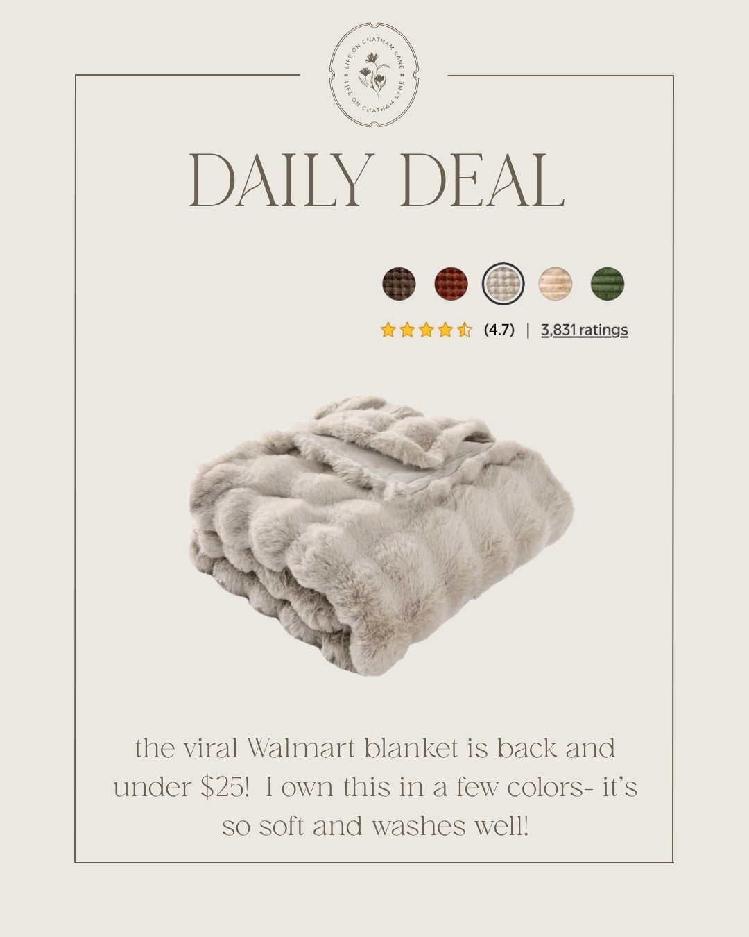 The viral Walmart blanket is back!  It is so soft and only $25!  I have this blanket in a few colors and it washes well!  Makes a great gift as well!

#LTKHome #LTKxWalmart #LTKSeasonal