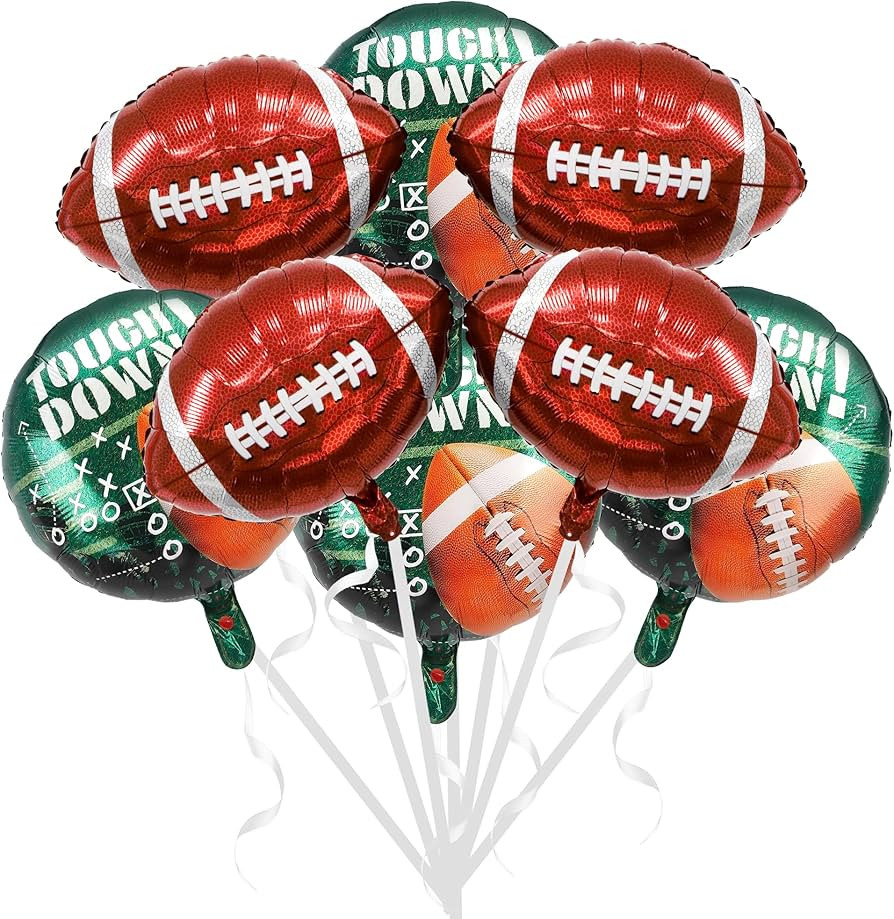8 Pcs Football Balloons, Superbowl Party Decorations 2025, Football Party Decorations, Football B... | Amazon (US)