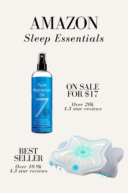 Amazon sleep essentials! Magnesium spray and neck support pillow

#LTKfindsunder50 #LTKsalealert