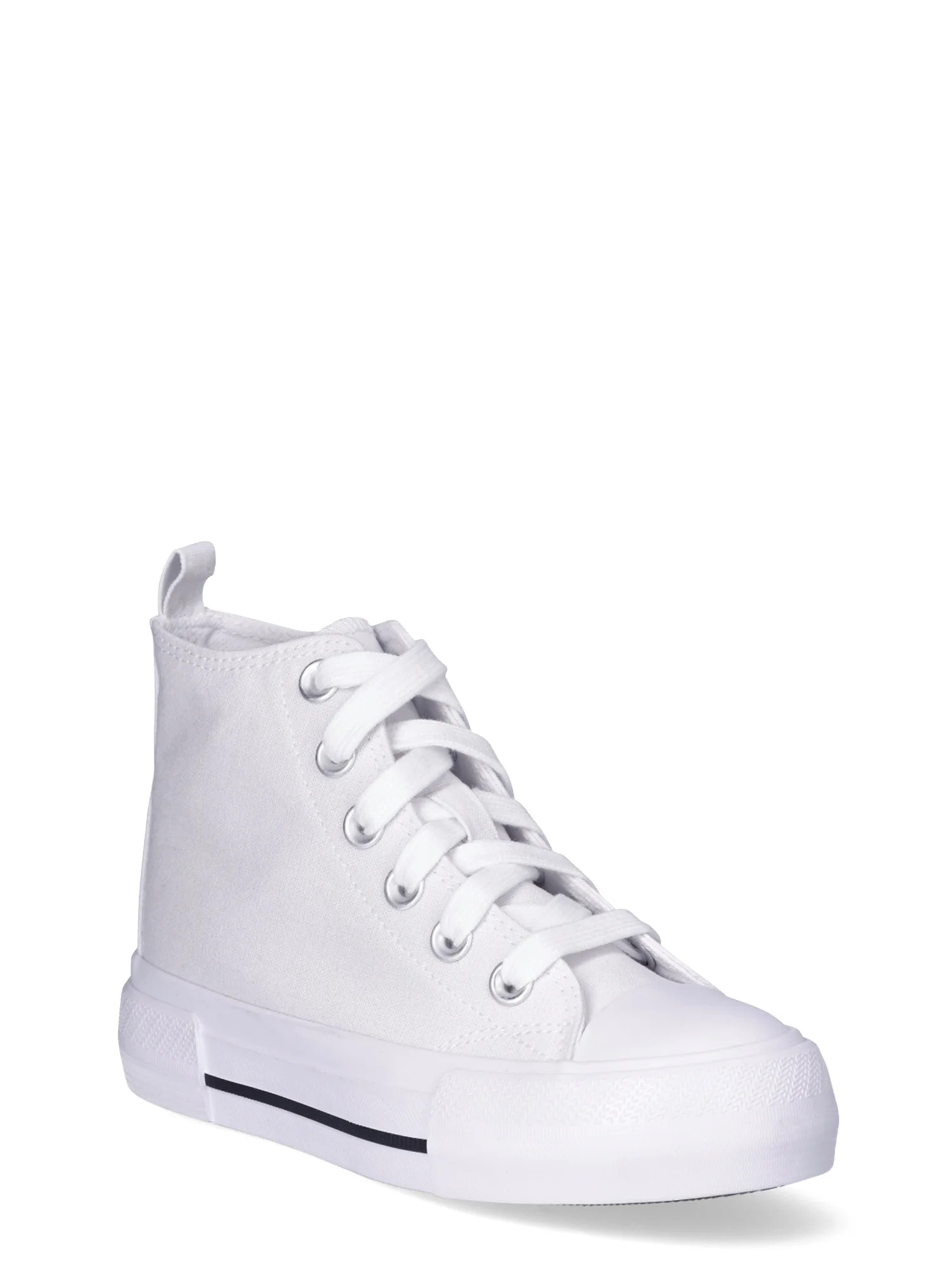 Wonder Nation Little Girls and Big Girls Platform High Top Sneakers, Sizes 13-6 | Walmart (US)