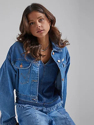 Women's Cowboy Crop Denim Jacket in Together Again | Wrangler