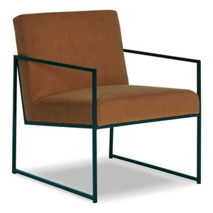 Ashley Furniture Aniak Metal Accent Chair in Orange & Black | Homesquare