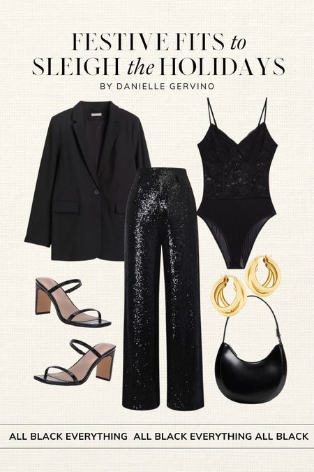 Holiday outfit ✨ All black everything // bring out the sequins and lace for date night or a girls night out.     

Jewelry code: DANIELLE20 

Holiday look, holiday fashion, Holiday party outfit, Holiday cocktail party, All black outfit, sequin pants, black sequin pants, holiday date night

#LTKHoliday #LTKstyletip #LTKSeasonal