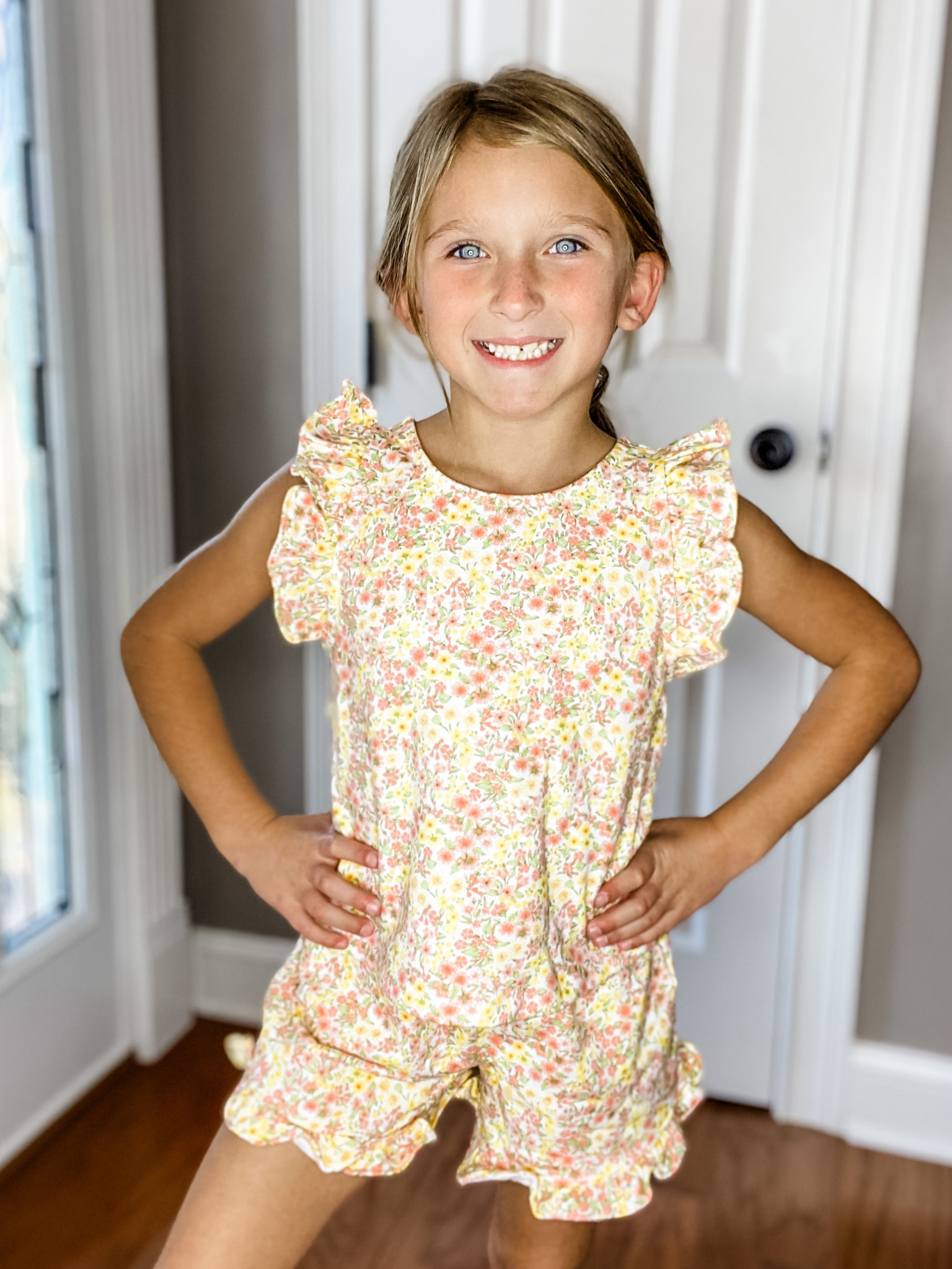 This sweet was so sweet from the dainty flowers to the sweet ruffles and back detail. 

#LTKsalealert #LTKstyletip #LTKkids