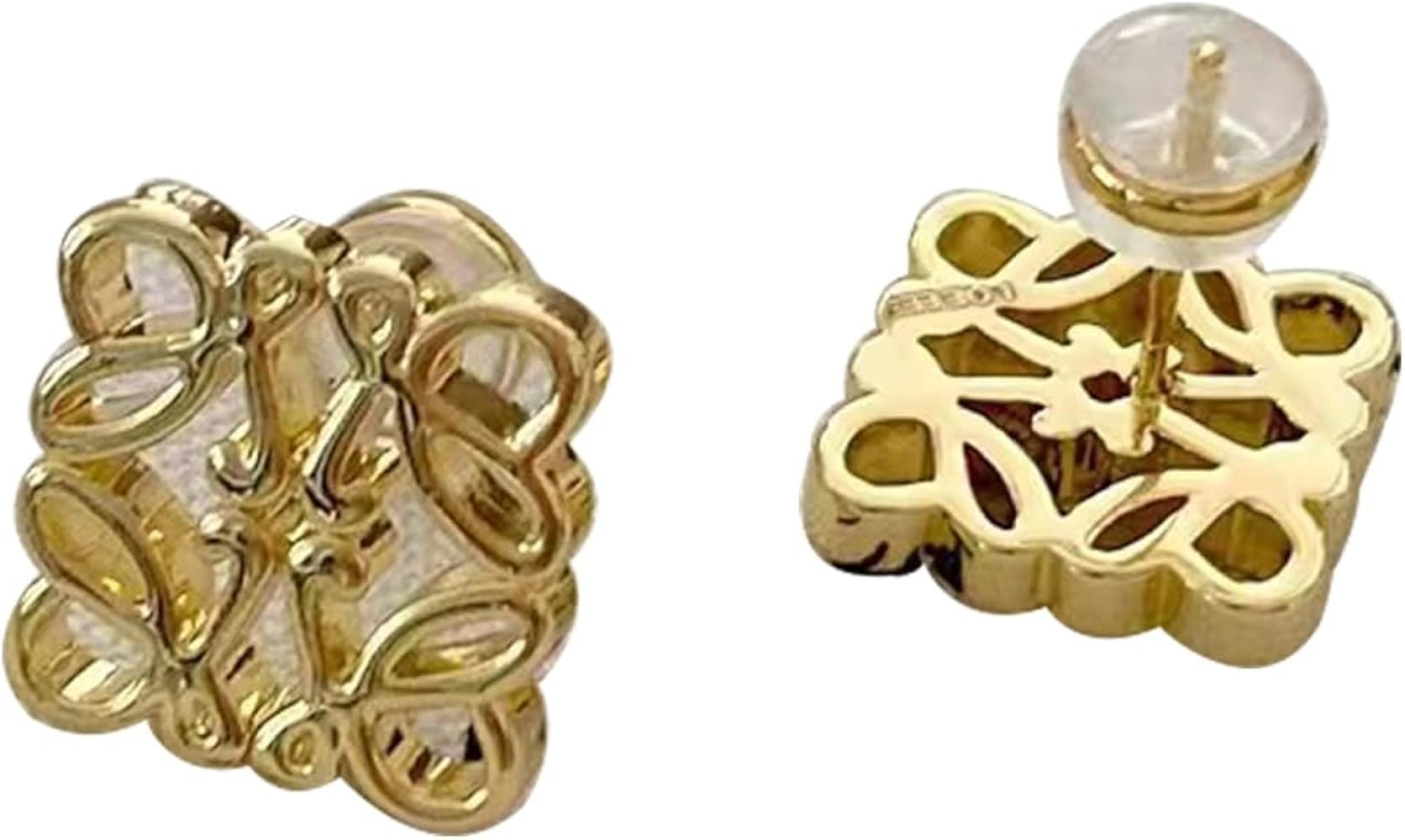 Stud Earrings for Women 22k Gold Plated Retro French Earrings Women'S Luxury Earrings | Amazon (US)