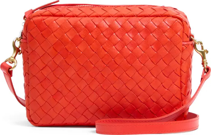 Midi Sac Woven Leather Crossbody Bag | Nordstrom