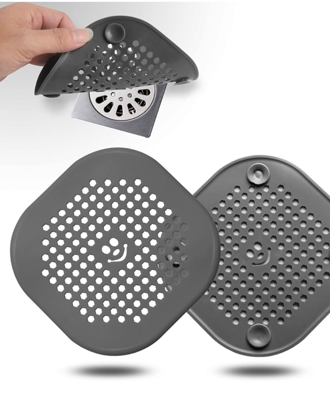 2 Pack Drain Cover Hair Catcher Drain Plug Hair Stopper Drain Protector for Shower Bathroom Accessories Bathtub Deep Grey

#LTKFindsUnder50 #LTKSaleAlert #LTKHome