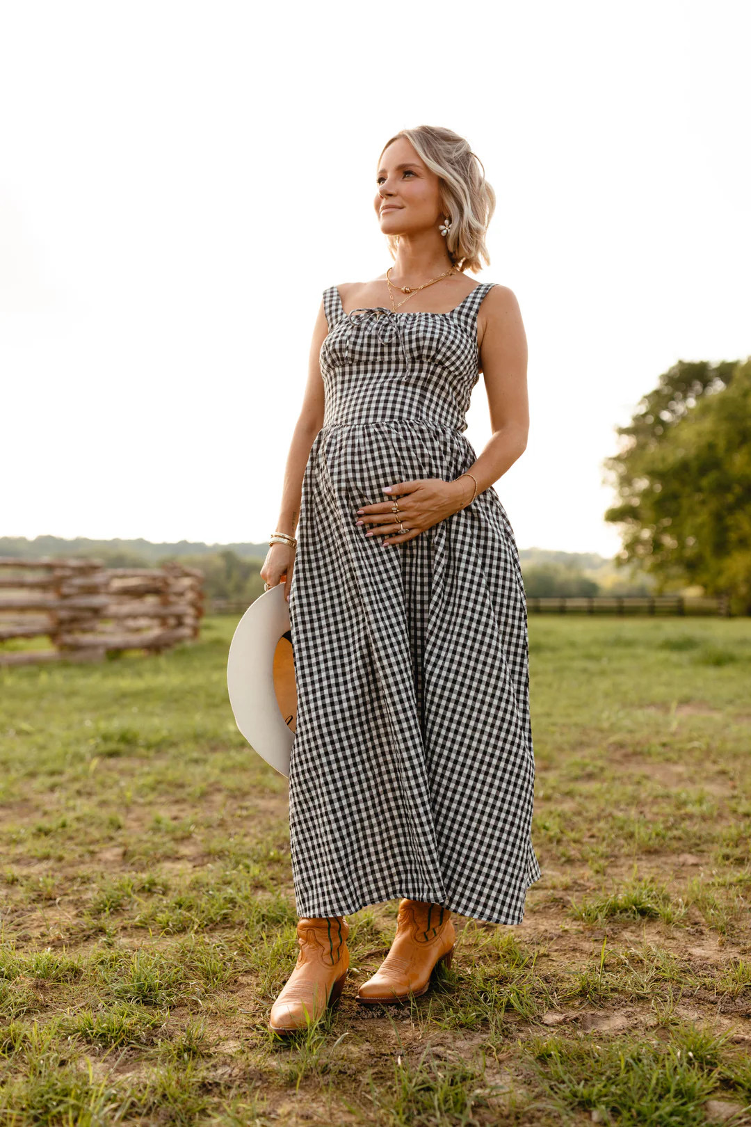 Kinslee Midi Dress - Black Gingham | Petal & Pup (US)