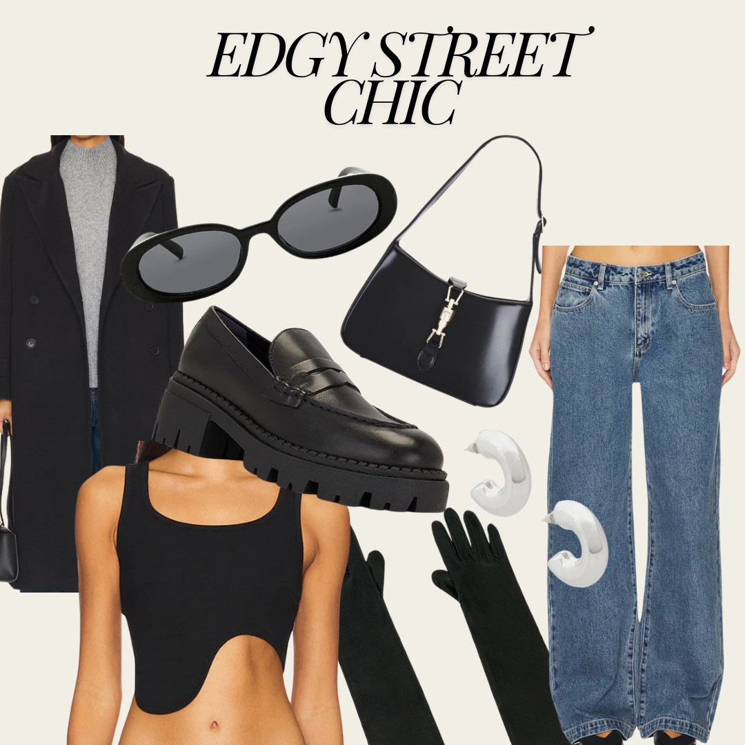 Edgy street chic fall outfit! Perfect black out with with vintage looking denim. Beautiful fall outfit for casual days and can be worn up 

#LTKSeasonal #LTKGiftGuide #LTKWorkwear