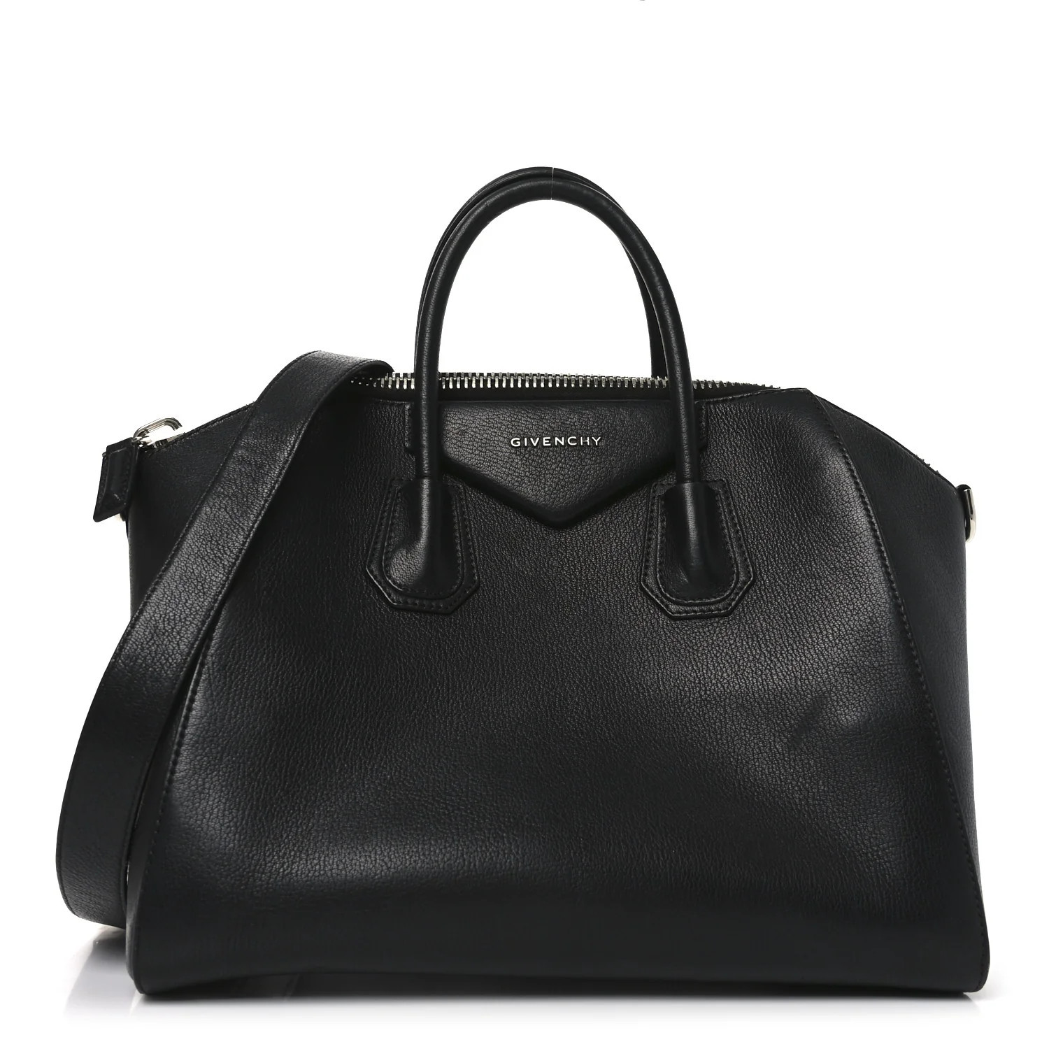 Givenchy Sugar Goatskin Medium Antigona Black | FASHIONPHILE (US)
