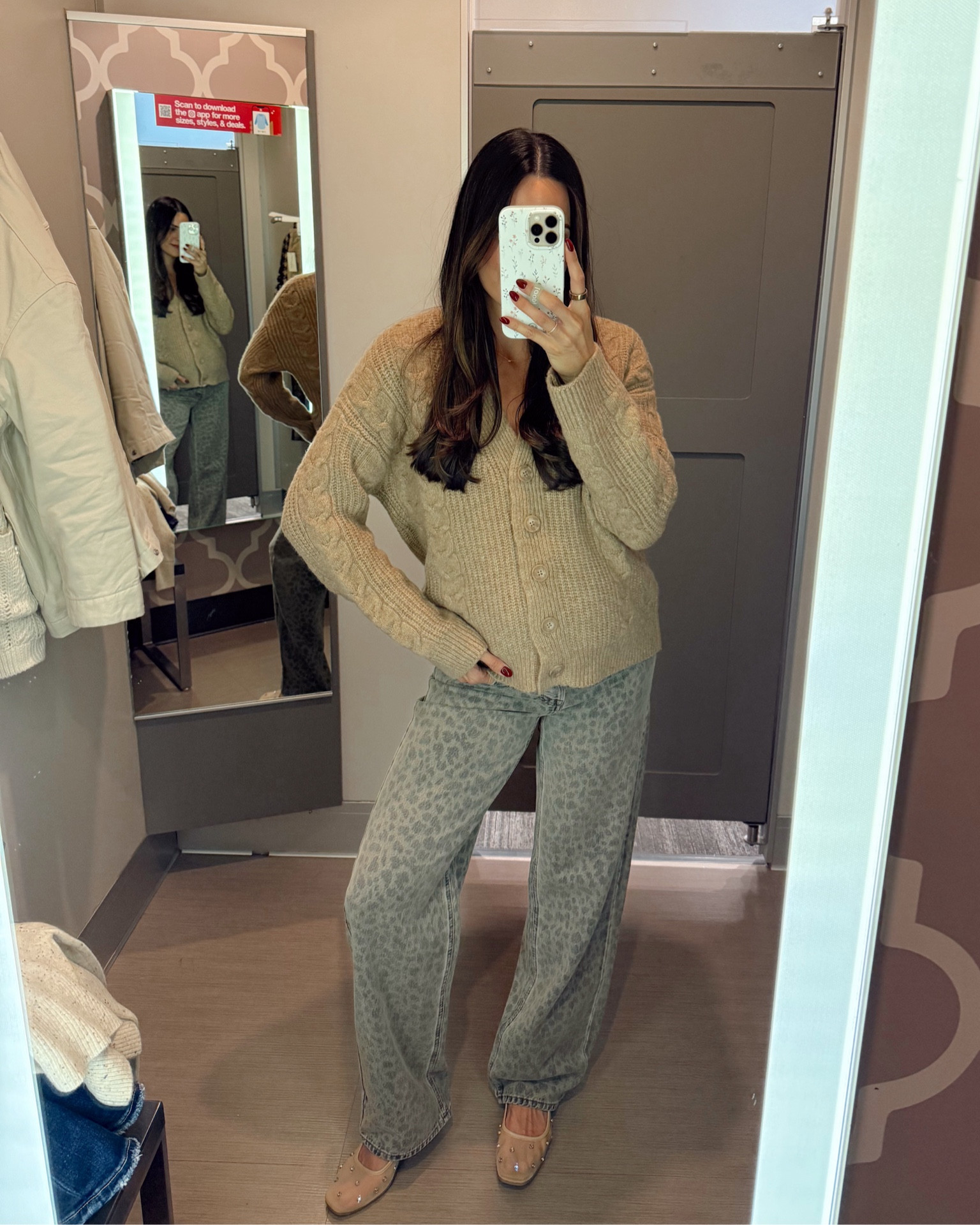 Sweater and leopard jeans on sale for 30% off for Target Circle Week 👏🏼🎯

Rhinestone mesh flats: true to size and so comfy! These will be 40% off tomorrow for one day 👀 

Cable knit cardigan sweater: sized up (M) 
Leopard jeans: sized up to a 6 and wearing with my bellaband. Remind me of the FP ones!! Denim is soft too. 


#LTKFindsUnder50 #LTKShoeCrush #LTKSaleAlert