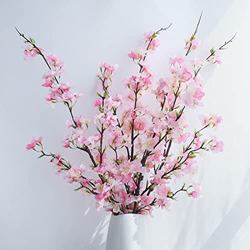 YIBELAAT Cherry Blossom Decor Artificial Cherry Blossom Artificial Flowers Tree Branches Stems Tall  | Amazon (US)
