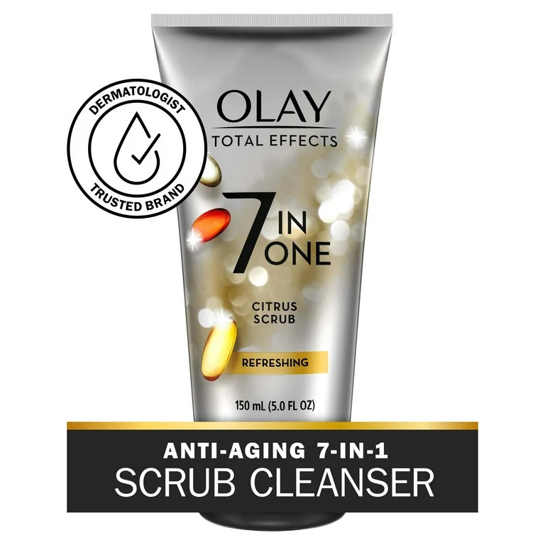 Olay Facial Cleanser, Skincare Total Effects Daily Face Wash, Refreshing Citrus Scrub Facial Clea... | Walmart (US)