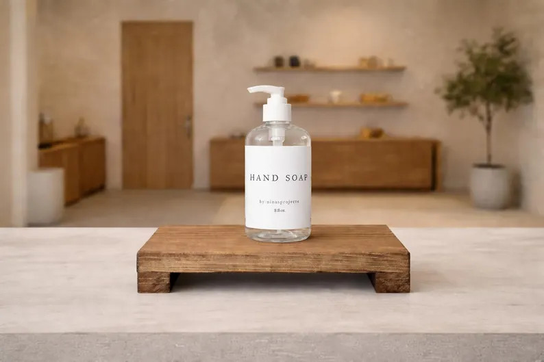 Wood Soap Tray, Dark Wood Pedestal, Bathroom or Kitchen Decor - Etsy | Etsy (US)