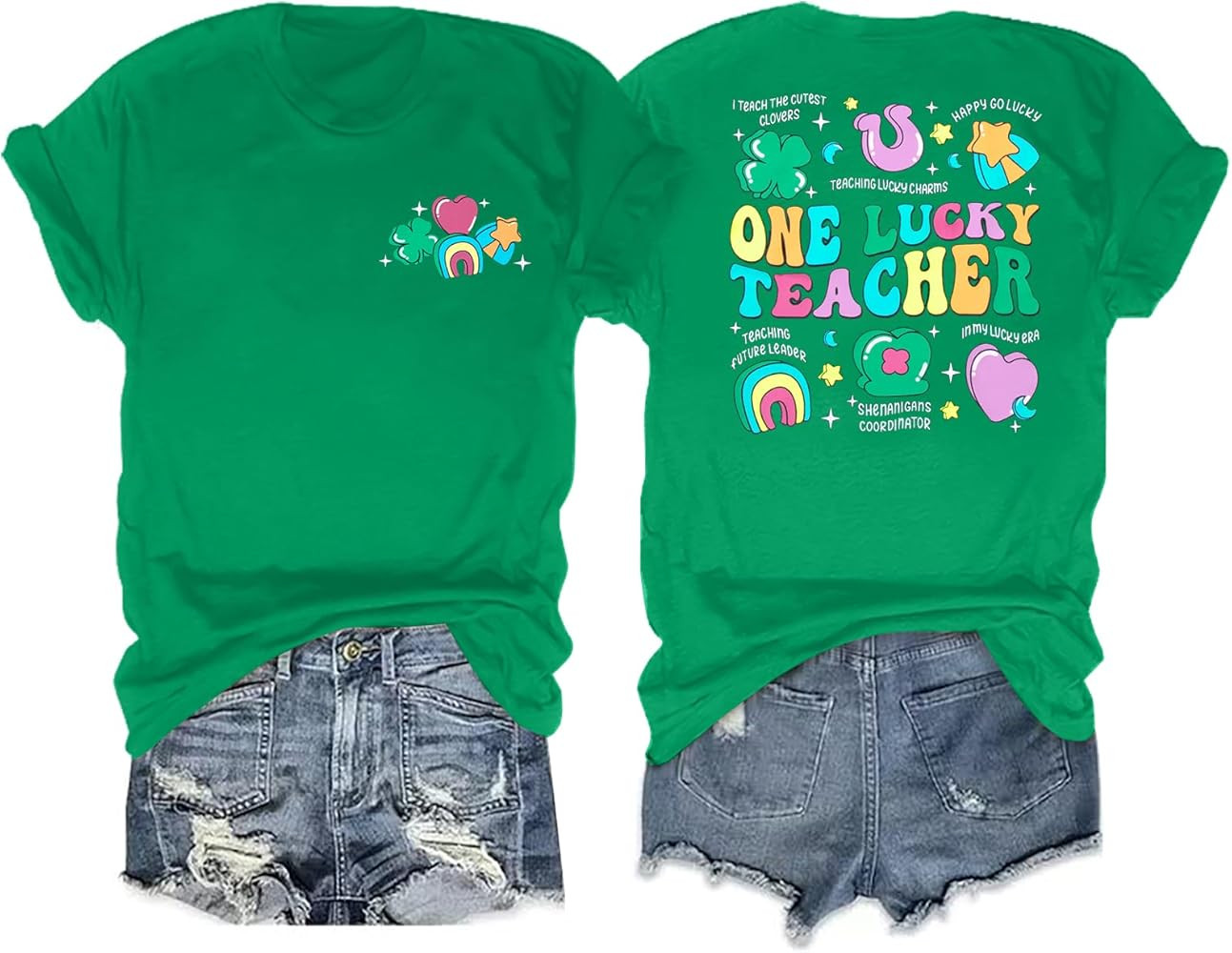 St Patricks Day Shirt Women One Lucky Teacher St. Patrick's Day Shirts for Women School Teach Shi... | Amazon (US)