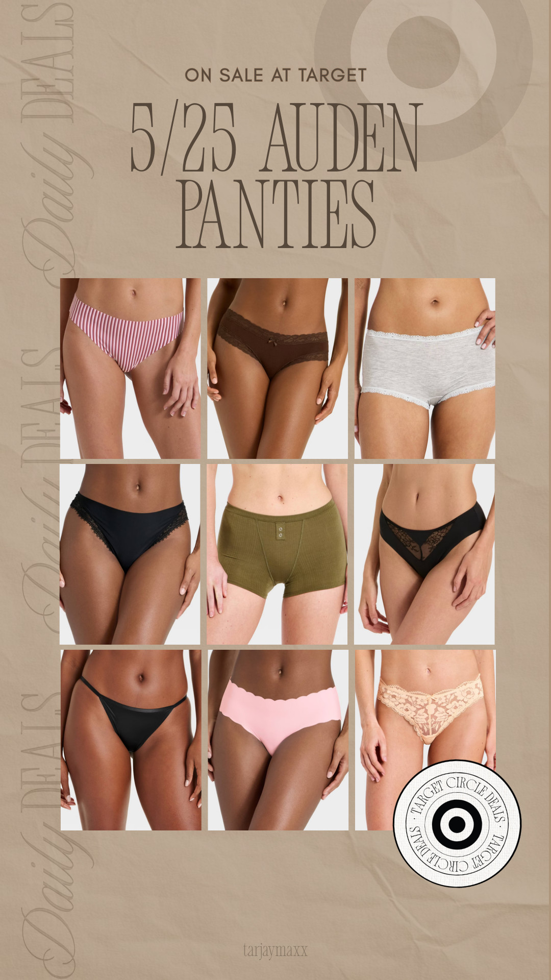 Target is doing 5 for $25 Auden panties right now and this is one of those deals I always stock up on when it comes around. They have so many good styles and colors and they’re honestly some of the most comfortable everyday ones. Perfect time to refresh your basics drawer while they’re on sale.
date night outfits, spring outfits 2026, vacation outfits beach, easter basket stuffers, easter dress women, spring dresses, work outfits, st patricks day outfit women, business casual workwear, plus size fashion, target deals, target sale, auden underwear, auden panties, target underwear deal, everyday basics 

 #LTKootd #LTKselfcare