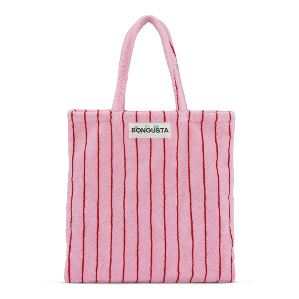 Naram Tote Bag Baby Pink & Ski Patrol Red Stripe | Trouva (Global)
